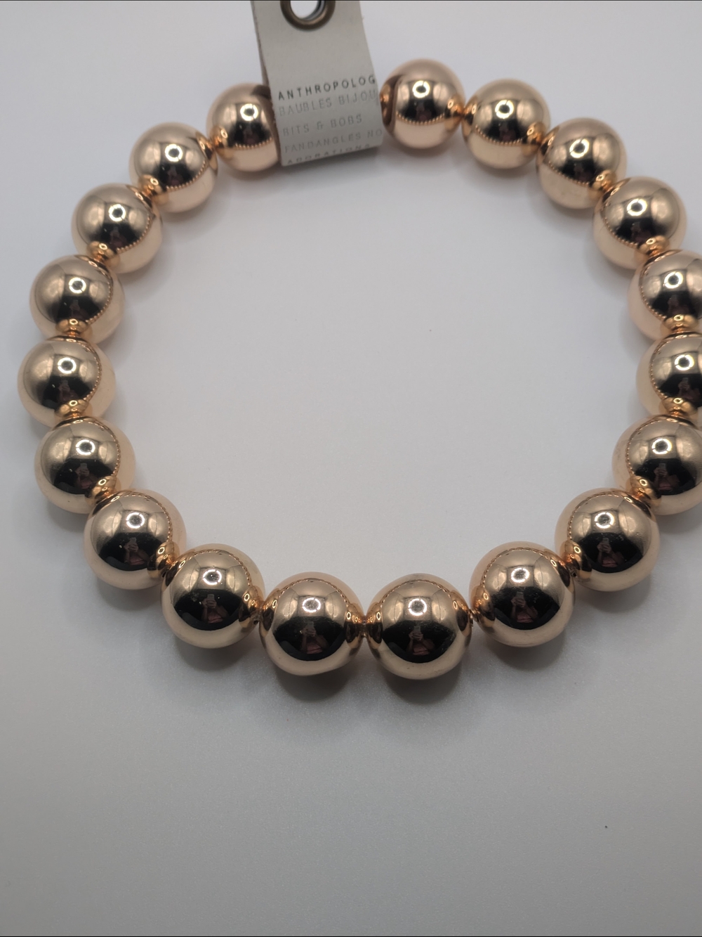 Anthropologie 14k Gold Plated Bubble Beaded Statement Necklace